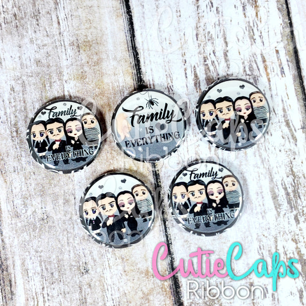 Kooky Family Flatback Button Set of 5