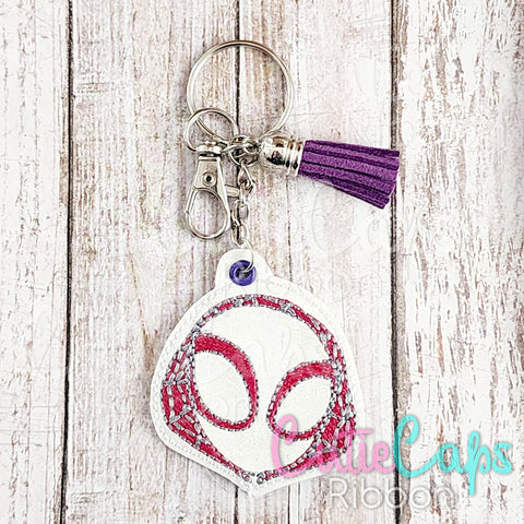 Spider Chick Feltie Keychain