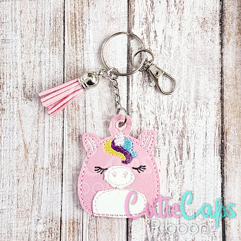 Squishy Unicorn Feltie Keychain