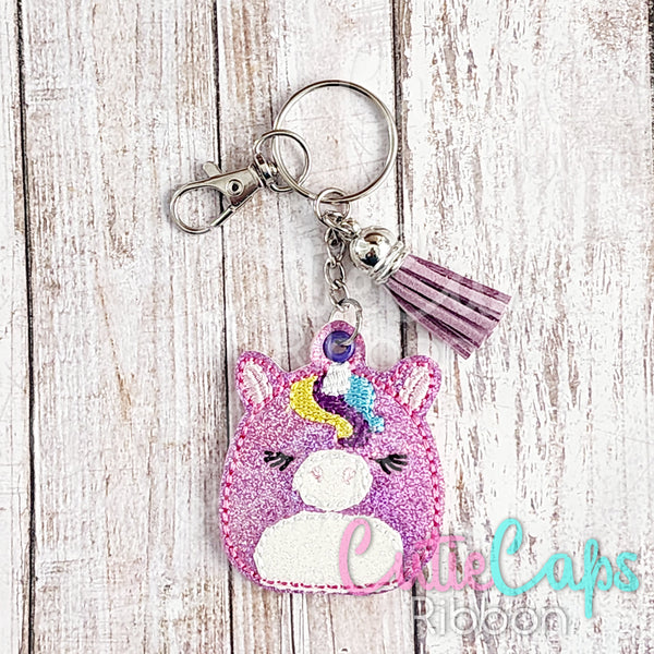 Squishy Unicorn Feltie Keychain