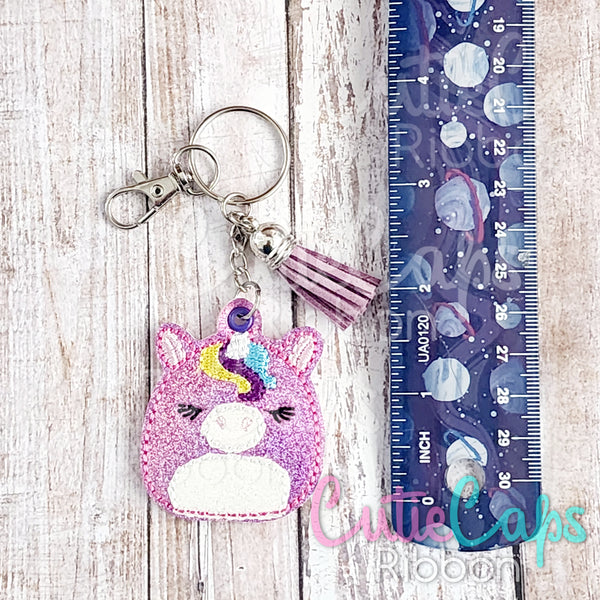 Squishy Unicorn Feltie Keychain