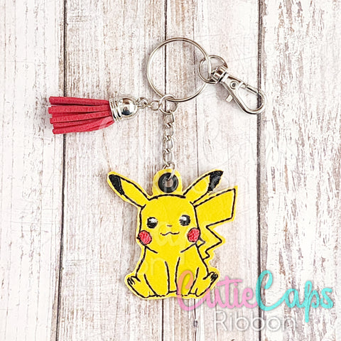 Cute Yellow Guy Feltie Keychain