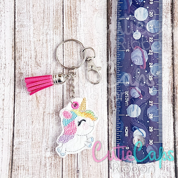 Unicorn Feltie Keychain