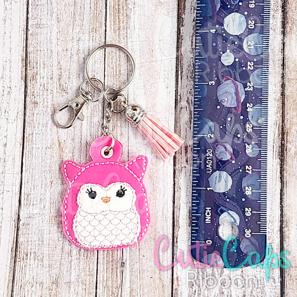 Squishy Owl Feltie Keychain