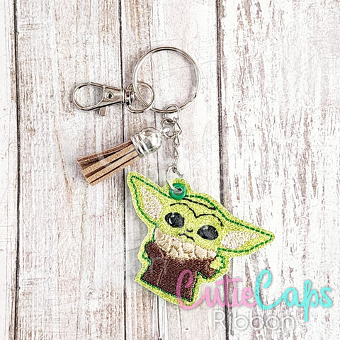 Space Alien Feltie Keychain