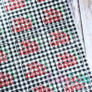 Feliz Navidad Plaid Vinyl Feltie