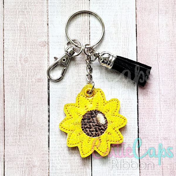 Sunflower Feltie Keychain