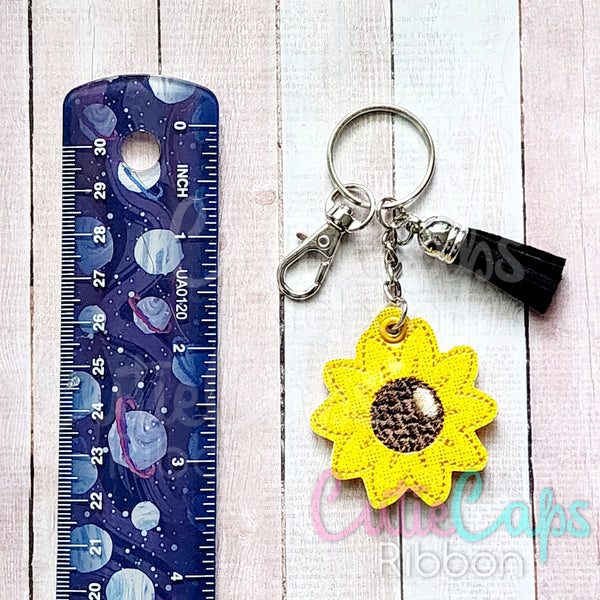 Sunflower Feltie Keychain