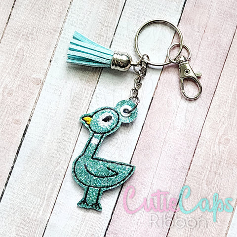 Pigeon Bird Feltie Keychain