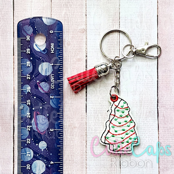 Favorite Christmas Cake Snack Feltie Keychain