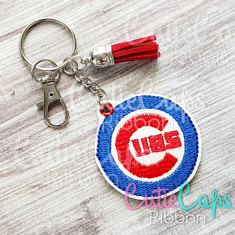 Baseball Feltie Keychain