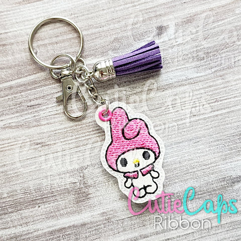 Rabbit Bunny Feltie Keychain