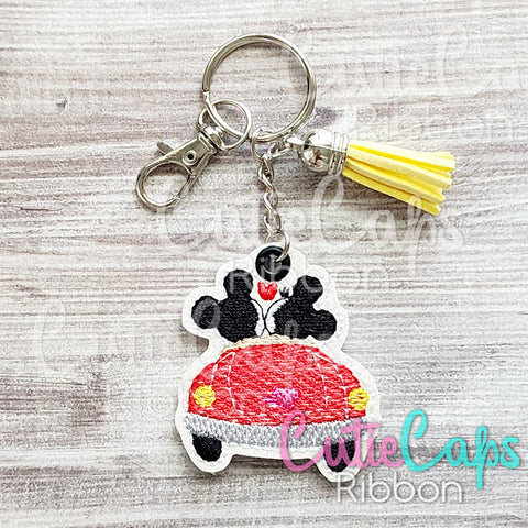 Valentine Mouse Car Feltie Keychain