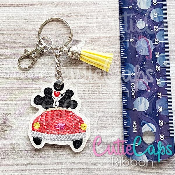 Valentine Mouse Car Feltie Keychain