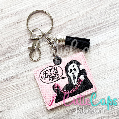 Scary Person in Mask Feltie Keychain