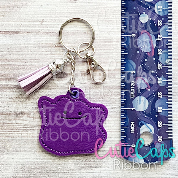 Purple Monster Feltie Keychain