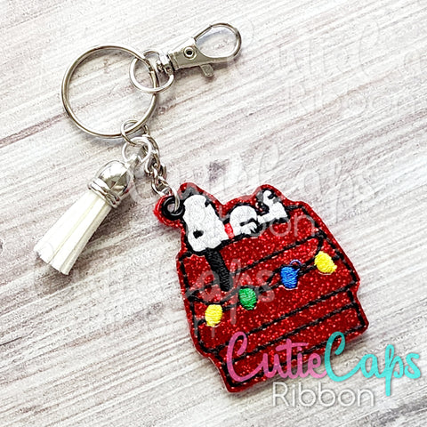 Christmas Dog Feltie Keychain