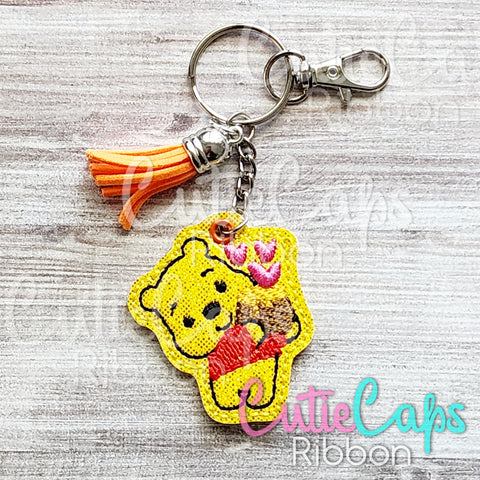 Honey Bear Feltie Keychain