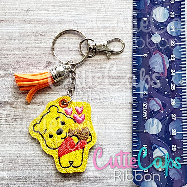 Honey Bear Feltie Keychain