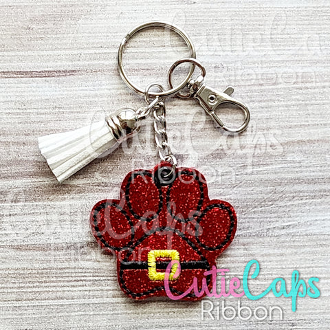 Santa Paws Feltie Keychain