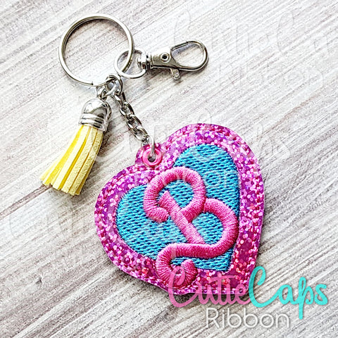 Doll Heart Feltie Keychain