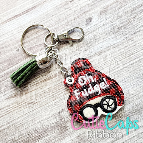 Oh Fudge Feltie Keychain