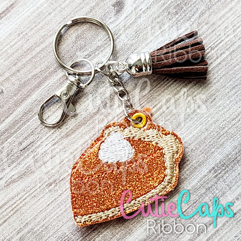 Pumpkin Pie Feltie Keychain