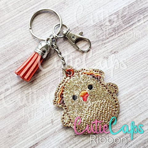 Thanksgiving Turkey Squish Feltie Keychain