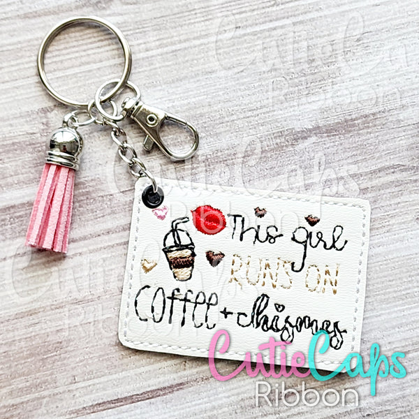 Coffee and Chismes Feltie Keychain