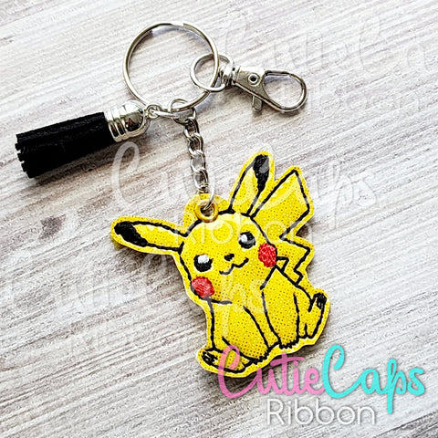 Yellow Monster Feltie Keychain