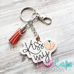 Kiss my Peach Feltie Keychain