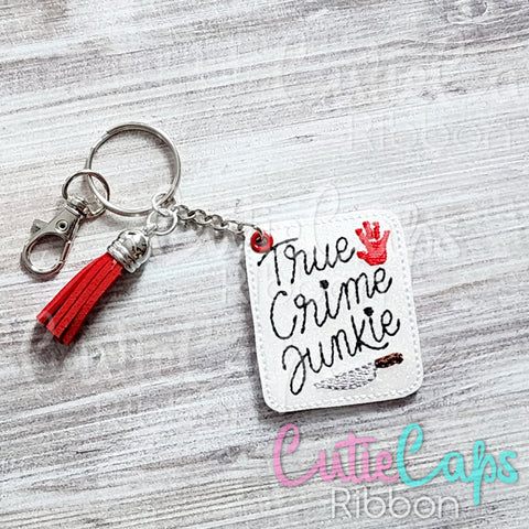 True Crime Junkie Feltie Keychain