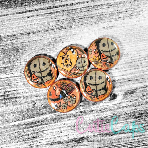 Horror 1in Flatback Button Set of 5