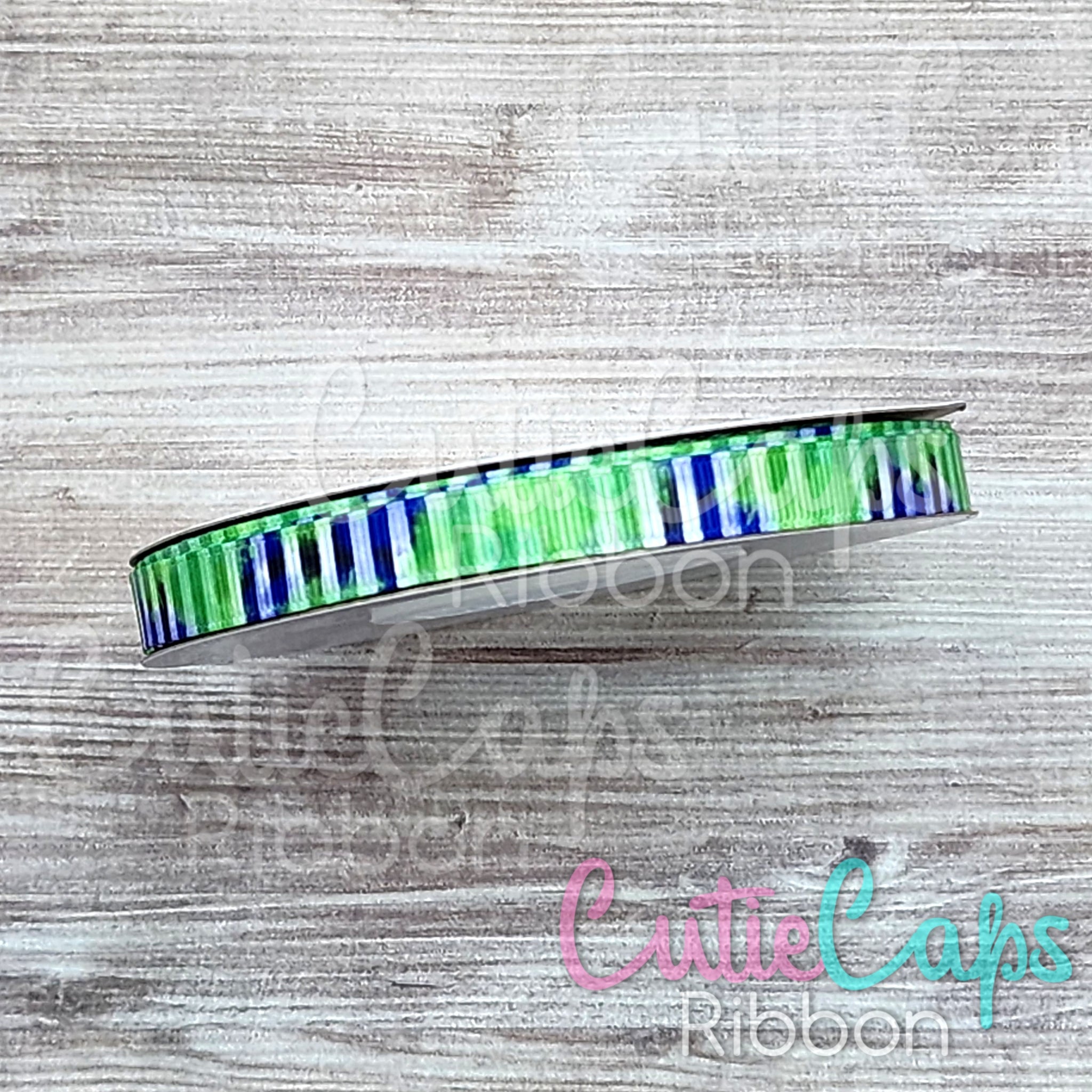 *Limited Custom* Beetle Guy Stripes Single Sided Grosgrain Ribbon, 3/8in