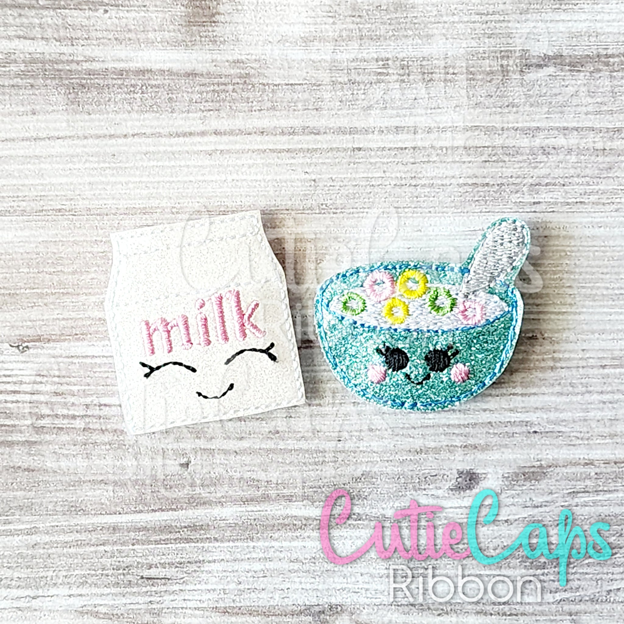 Milk and Cereal Breakfast Cute Fridge / Locker Magnet Set