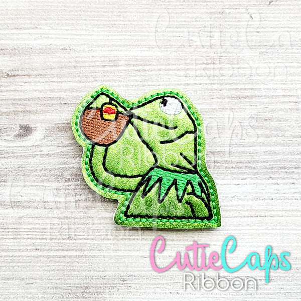 Frog Sipping on tea Cute Fridge / Locker Magnet