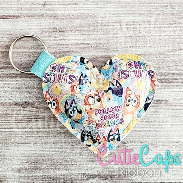 Puffy Heart Keychain