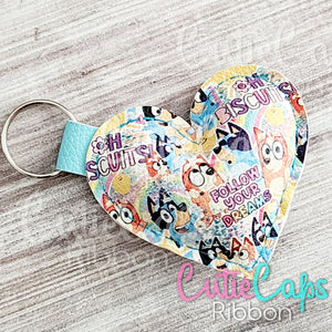 Puffy Heart Keychain