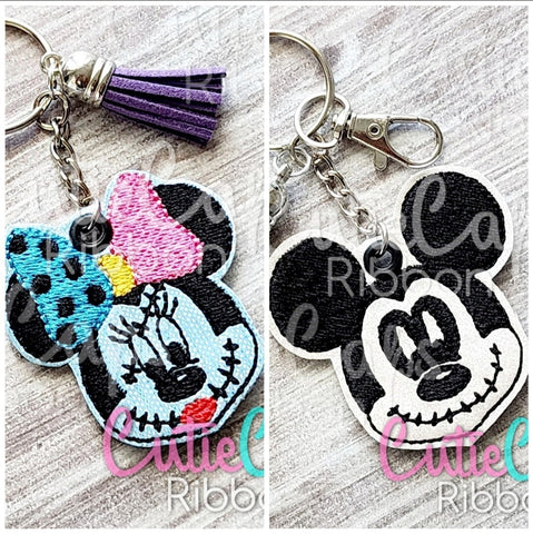 Spooky Mouse Feltie Keychains - Sold Individually