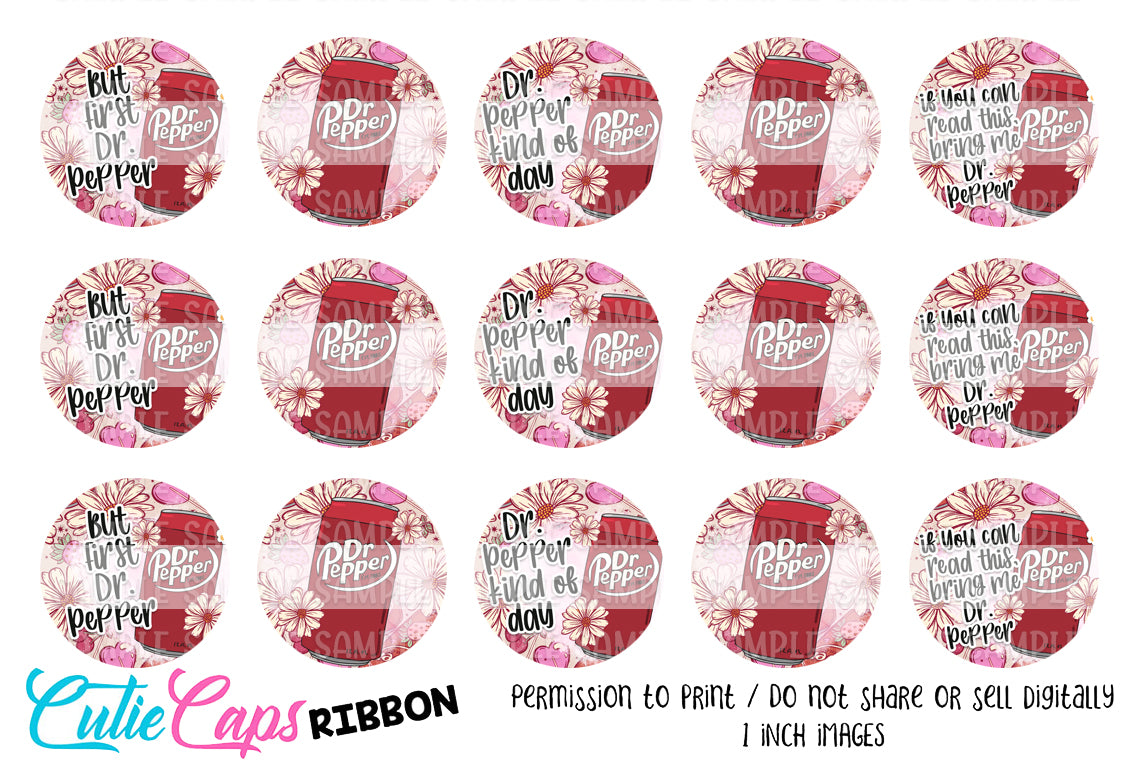 Valentine Soft Drink, 1" Bottle cap images