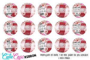 Valentine Soft Drink, 1" Bottle cap images