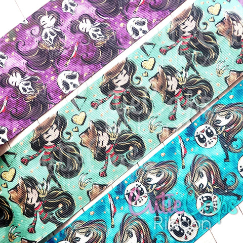 Horror Girls Halloween Bundle. Includes 1 yard of each 3in ribbon design as pictured.