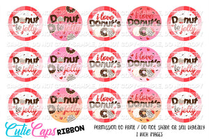 Donut be jelly #2, 1" Bottle cap images