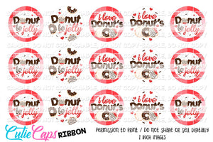 Donut be jelly #1, 1" Bottle cap images